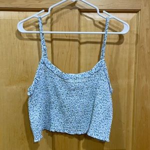 Wild Fable crop smocked top skinny straps …